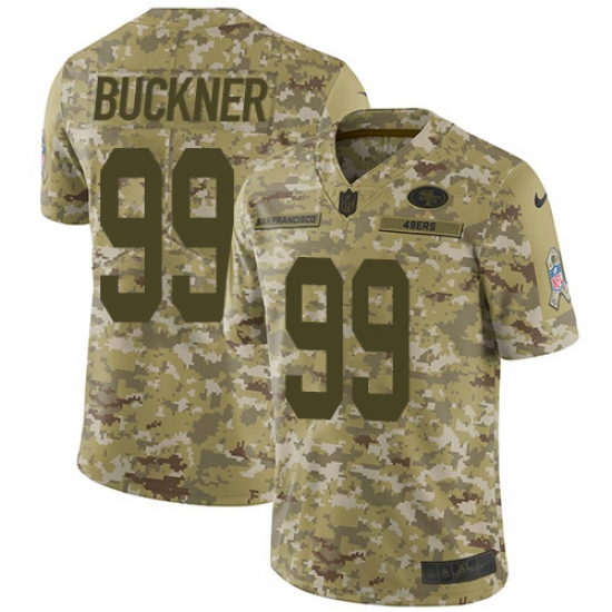 Youth Nike San Francisco 49ers 99 DeForest Buckner Limited Camo 2018 Salute to Service NFL Jersey