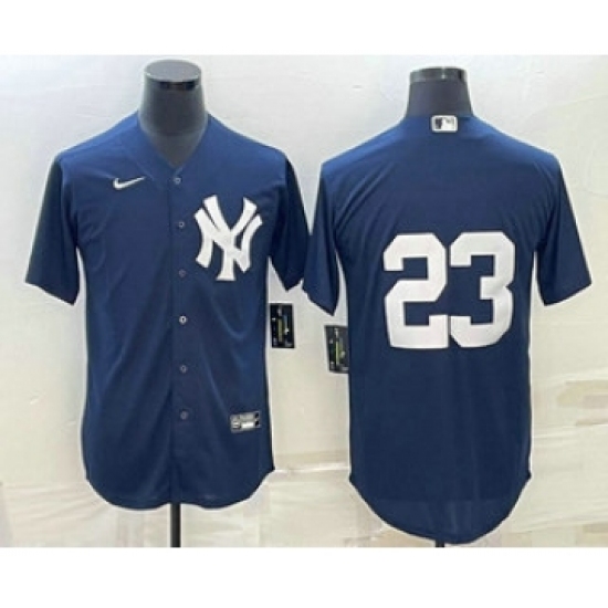 Men's New York Yankees 23 Don Mattingly Black Stitched Nike Cool Base Throwback Jersey