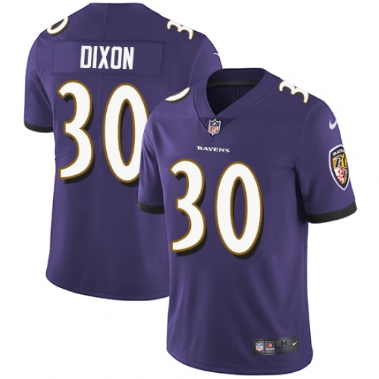 Youth Nike Baltimore Ravens 30 Kenneth Dixon Purple Team Color Vapor Untouchable Limited Player NFL Jersey