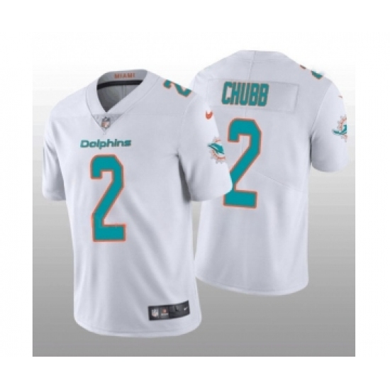 Men's Miami Dolphins 2 Bradley Chubb 2022 White Vapor Untouchable Limited Stitched Jersey