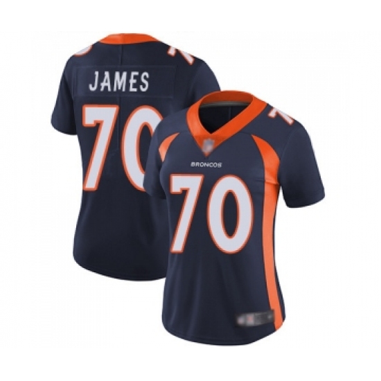Women's Denver Broncos 70 Ja Wuan James Navy Blue Alternate Vapor Untouchable Limited Player Football Jersey