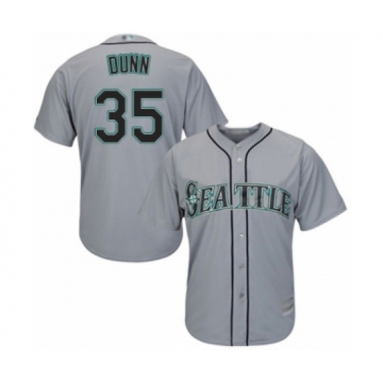 Youth Seattle Mariners 35 Justin Dunn Authentic Grey Road Cool Base Baseball Player Jersey