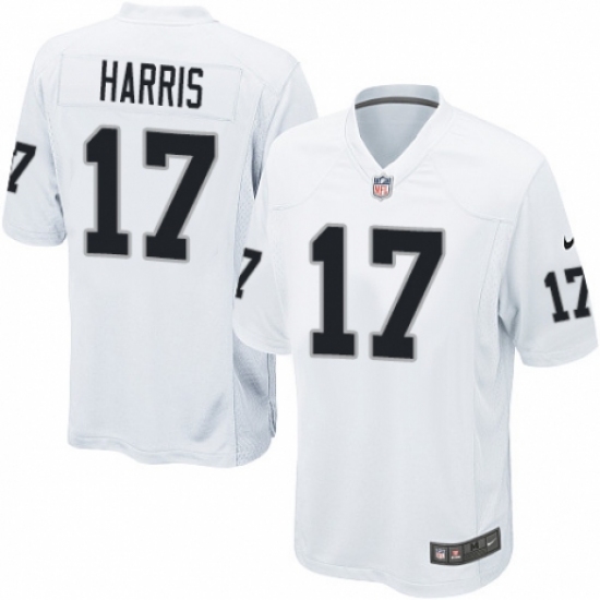 Men's Nike Oakland Raiders 17 Dwayne Harris Game White NFL Jersey