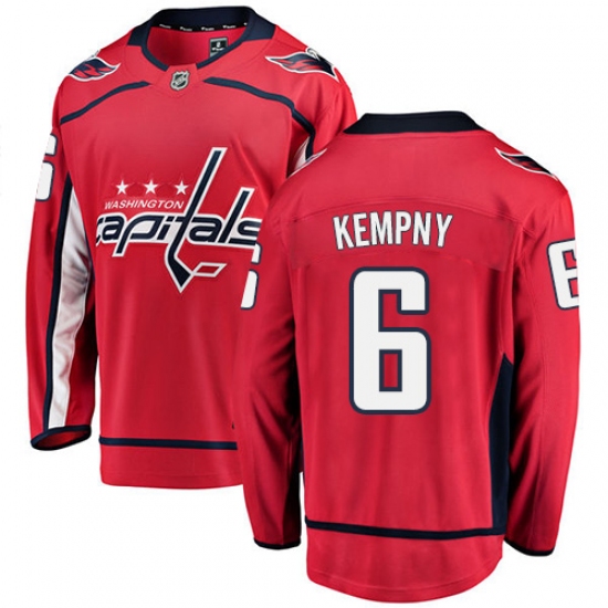 Men's Washington Capitals 6 Michal Kempny Fanatics Branded Red Home Breakaway NHL Jersey