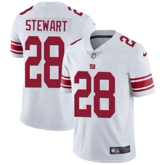 Men's Nike New York Giants 28 Jonathan Stewart White Vapor Untouchable Limited Player NFL Jersey