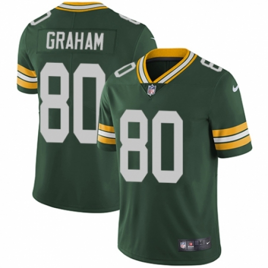 Men's Nike Green Bay Packers 80 Jimmy Graham Green Team Color Vapor Untouchable Limited Player NFL Jersey