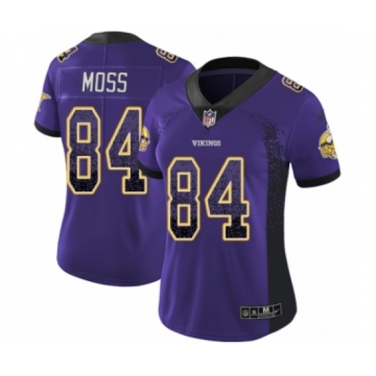 Women's Nike Minnesota Vikings 84 Randy Moss Limited Purple Rush Drift Fashion NFL Jersey
