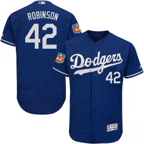 Men's Majestic Los Angeles Dodgers 42 Jackie Robinson Royal Blue Flexbase Authentic Collection MLB Jersey