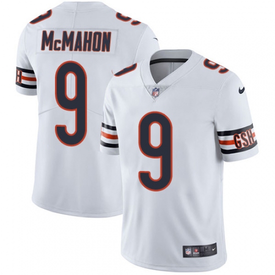 Men's Nike Chicago Bears 9 Jim McMahon White Vapor Untouchable Limited Player NFL Jersey