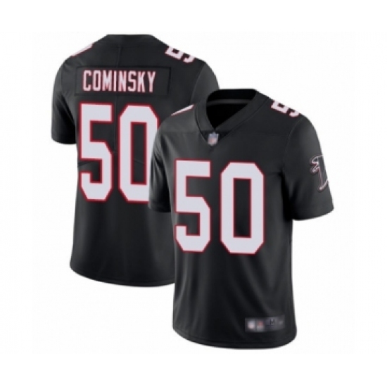Men's Atlanta Falcons 50 John Cominsky Black Alternate Vapor Untouchable Limited Player Football Jersey