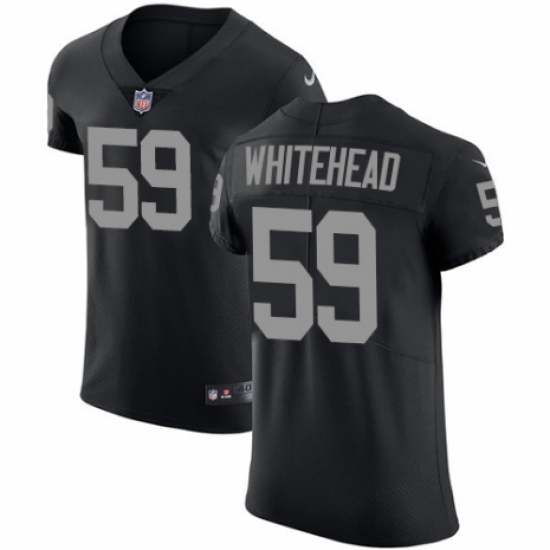 Men's Nike Oakland Raiders 59 Tahir Whitehead Black Team Color Vapor Untouchable Elite Player NFL Jersey