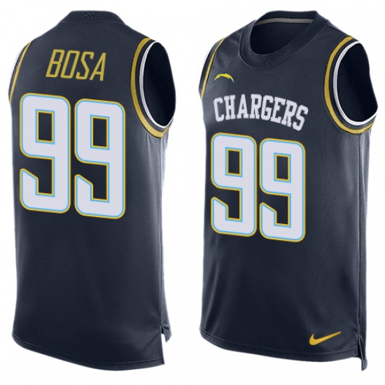 Men's Nike Los Angeles Chargers 99 Joey Bosa Limited Navy Blue Player Name & Number Tank Top NFL Jersey