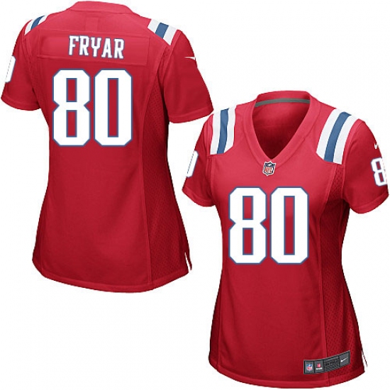 Women's Nike New England Patriots 80 Irving Fryar Game Red Alternate NFL Jersey