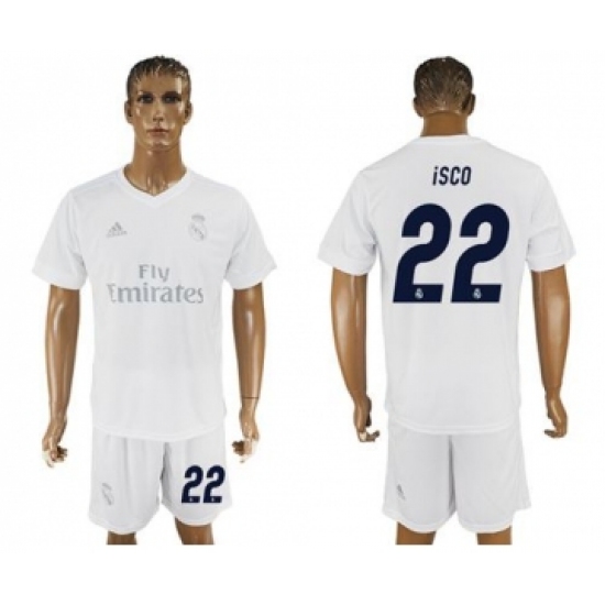 Real Madrid 22 Isco Marine Environmental Protection Home Soccer Club Jersey
