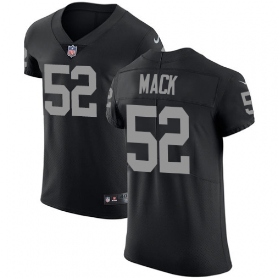 Men's Nike Oakland Raiders 52 Khalil Mack Black Team Color Vapor Untouchable Elite Player NFL Jersey