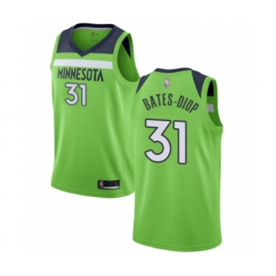 Youth Minnesota Timberwolves 31 Keita Bates-Diop Swingman Green Basketball Jersey Statement Edition