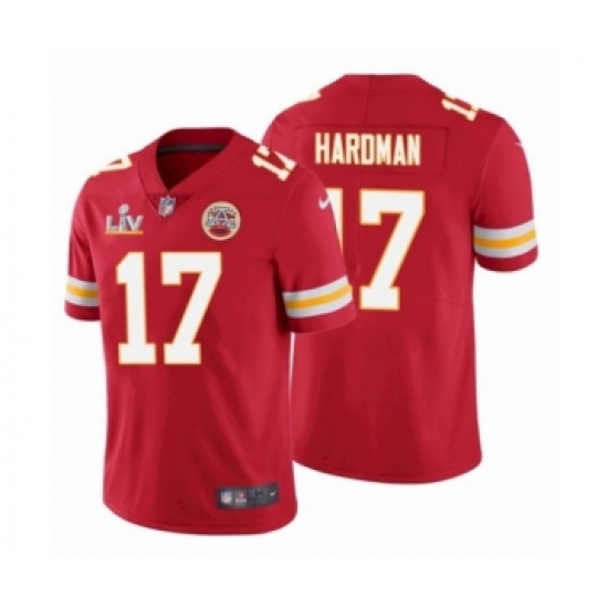 Women's Kansas City Chiefs17 Mecole Hardman Red 2021 Super Bowl LV Jersey