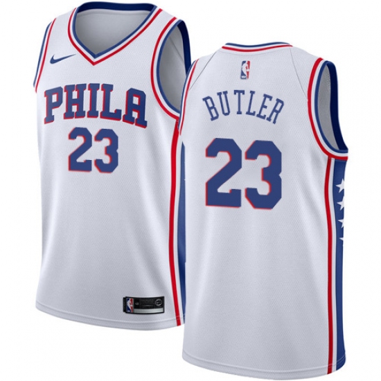 Women's Nike Philadelphia 76ers 23 Jimmy Butler Swingman White NBA Jersey - Association Edition