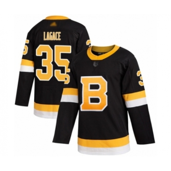 Men's Boston Bruins 35 Maxime Lagace Authentic Black Alternate Hockey Jersey