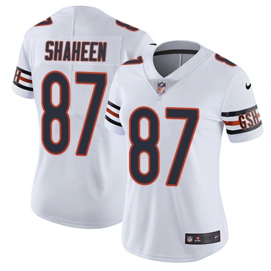 Women's Nike Chicago Bears 87 Adam Shaheen White Vapor Untouchable Limited Player NFL Jersey