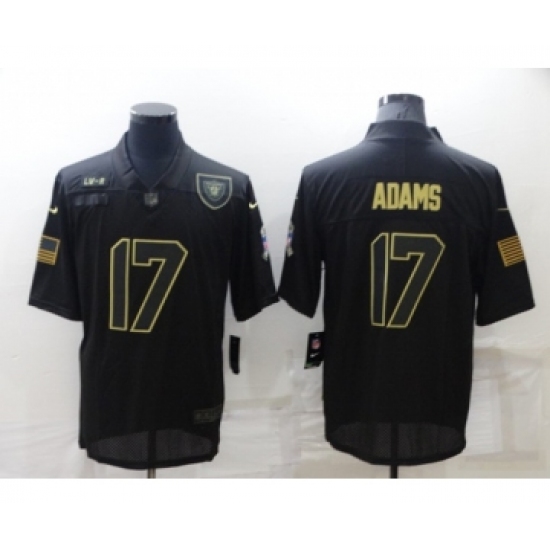 Men's Las Vegas Raiders 17 Davante Adams Black Salute To Service Limited Stitched Jersey