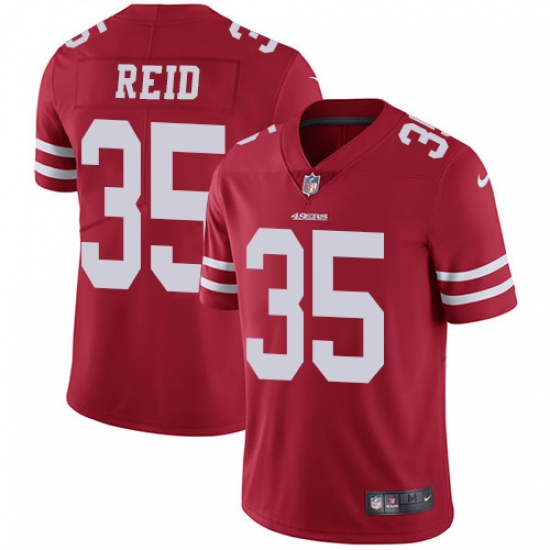 Men's Nike San Francisco 49ers 35 Eric Reid Red Team Color Vapor Untouchable Limited Player NFL Jersey
