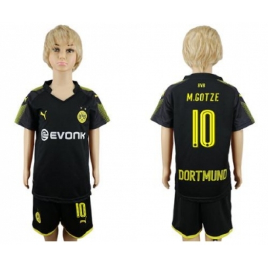 Dortmund 10 M.Gotze Away Kid Soccer Club Jersey