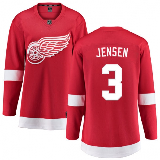 Women's Detroit Red Wings 3 Nick Jensen Fanatics Branded Red Home Breakaway NHL Jersey