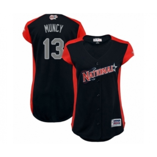 Women's Los Angeles Dodgers 13 Max Muncy Authentic Navy Blue National League 2019 Baseball All-Star Jersey