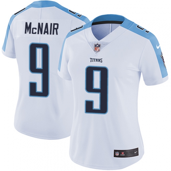 Women's Nike Tennessee Titans 9 Steve McNair White Vapor Untouchable Limited Player NFL Jersey