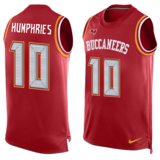 Men's Nike Tampa Bay Buccaneers 10 Adam Humphries Limited Red Player Name & Number Tank Top NFL Jersey