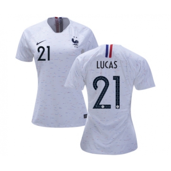 Women's France 21 Lucas Away Soccer Country Jersey