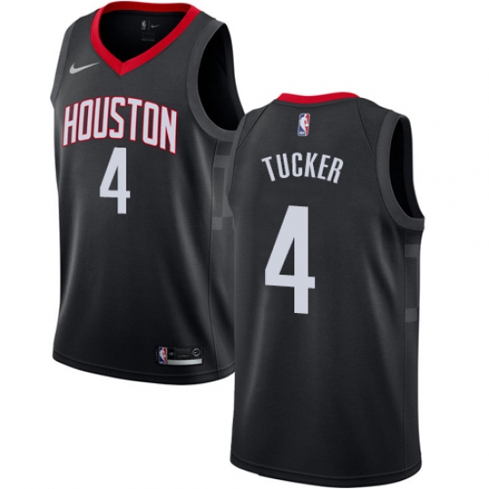 Men's Nike Houston Rockets 4 PJ Tucker Black NBA Swingman Statement Edition Jersey