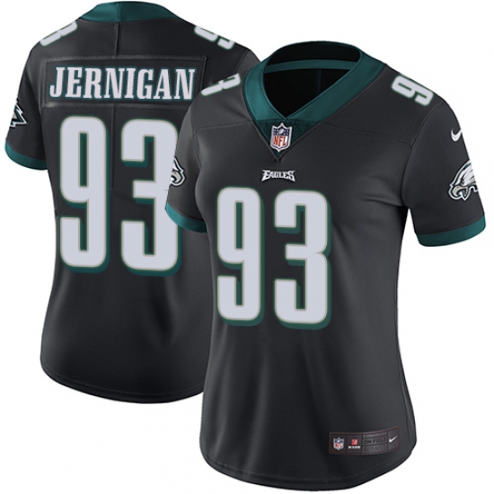 Women's Nike Philadelphia Eagles 93 Timmy Jernigan Black Alternate Vapor Untouchable Limited Player NFL Jersey