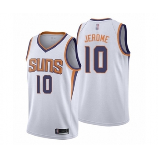 Men's Phoenix Suns 10 Ty Jerome Authentic White Basketball Jersey - Association Edition