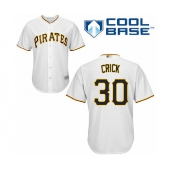 Youth Pittsburgh Pirates 30 Kyle Crick Authentic White Home Cool Base Baseball Player Jersey