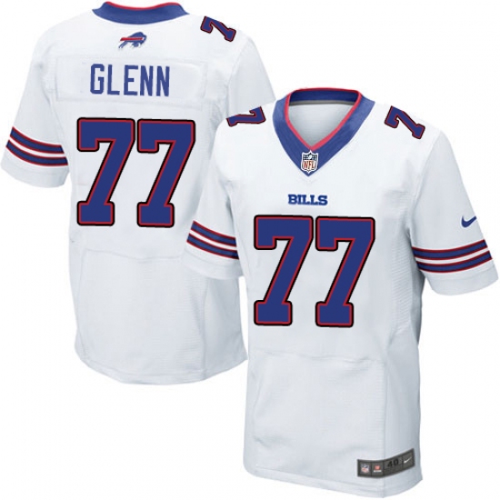 Men's Nike Buffalo Bills 77 Cordy Glenn Elite White NFL Jersey