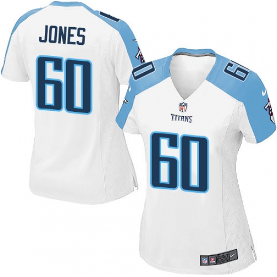 Women's Nike Tennessee Titans 60 Ben Jones Game White NFL Jersey