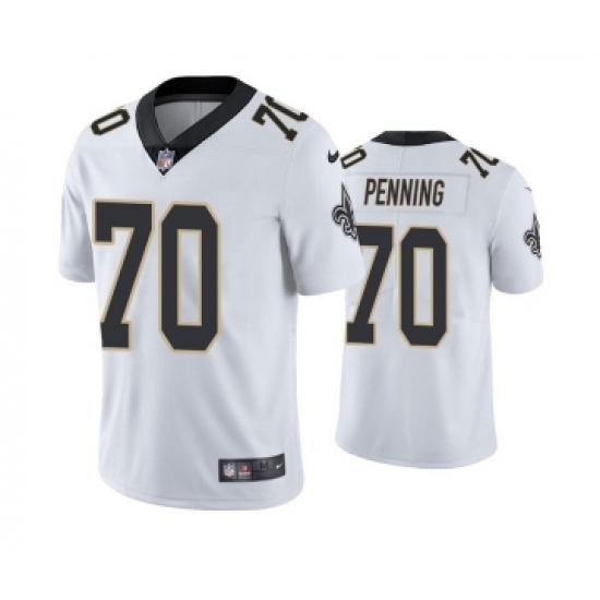 Men's New Orleans Saints 70 Trevor Penning White Vapor Limited Stitched Jersey