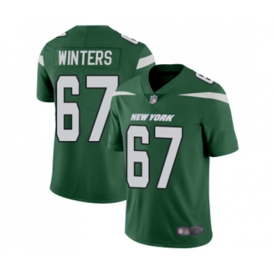Youth New York Jets 67 Brian Winters Green Team Color Vapor Untouchable Limited Player Football Jersey
