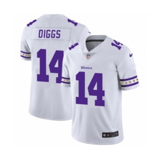 Men's Minnesota Vikings 14 Stefon Diggs White Team Logo Cool Edition Jersey