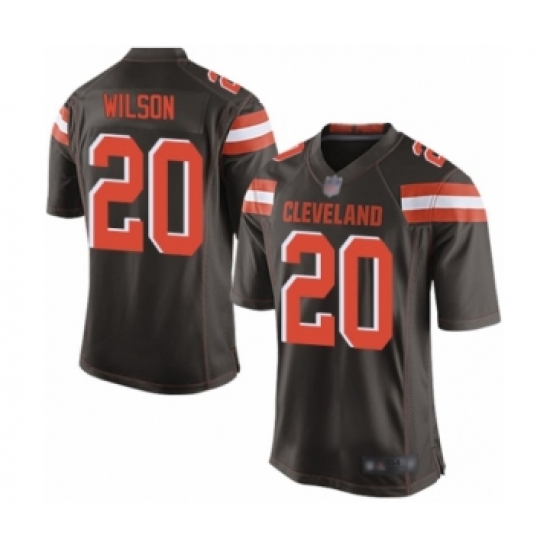 Men's Cleveland Browns 20 Howard Wilson Game Brown Team Color Football Jersey
