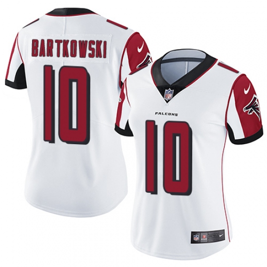 Women's Nike Atlanta Falcons 10 Steve Bartkowski White Vapor Untouchable Limited Player NFL Jersey