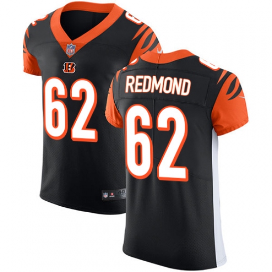 Men's Nike Cincinnati Bengals 62 Alex Redmond Black Team Color Vapor Untouchable Elite Player NFL Jersey