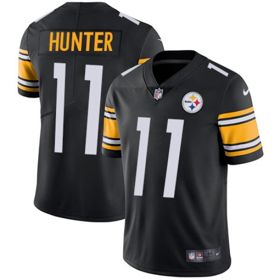 Youth Nike Pittsburgh Steelers 11 Justin Hunter Black Team Color Vapor Untouchable Limited Player NFL Jersey