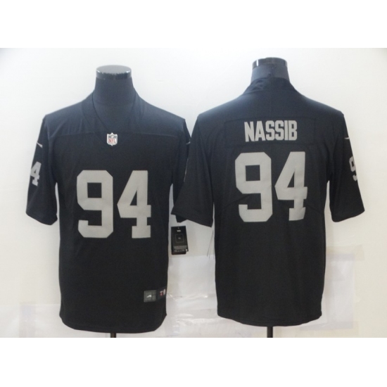 Men's Oakland Raiders 94 Carl Nassib Nike Black Limited Jersey