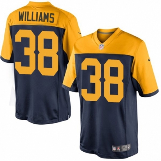 Youth Nike Green Bay Packers 38 Tramon Williams Limited Navy Blue Alternate NFL Jersey