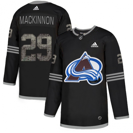 Men's Adidas Colorado Avalanche 29 Nathan MacKinnon Black Authentic Classic Stitched NHL Jersey