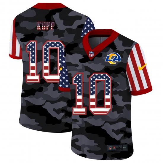 Men's Los Angeles Rams 10 Cooper Kupp Camo Flag Nike Limited Jersey