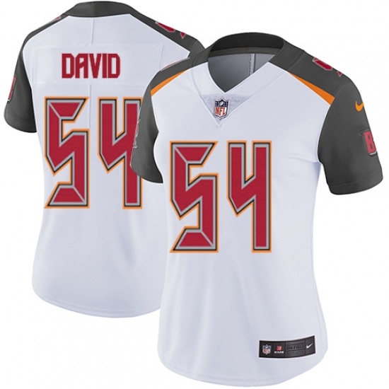 Women's Nike Tampa Bay Buccaneers 54 Lavonte David White Vapor Untouchable Limited Player NFL Jersey